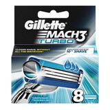 Gillette Gillette Mach3 Turbo scheermesjes new (8 st.) Gillette Gillette Mach3 Turbo scheermesjes new (8 st.)