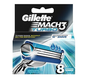 Gillette Gillette Mach3 Turbo scheermesjes new (8 st.) Gillette Gillette Mach3 Turbo scheermesjes new (8 st.)