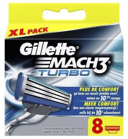 Gillette Gillette Mach3 Turbo scheermesjes new (8 st.)
