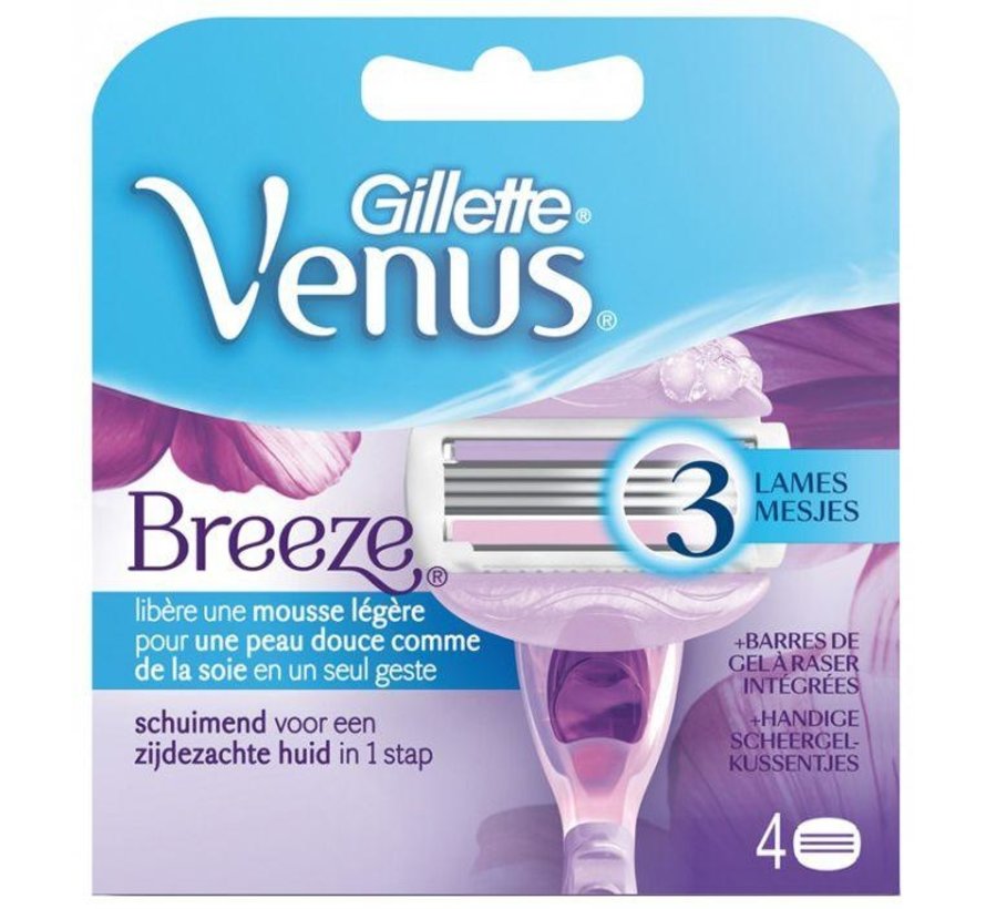 Gillette Venus Breeze scheermesjes 4st.