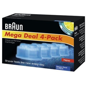 Braun Braun Reinigingsvloeistof Clean & Renew (CCR4) Cartridge Mega Deal 4-pack