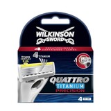 Wilkinson Wilkinson Quattro Titanium Precision Scheermesjes (4st.) Wilkinson Wilkinson Quattro Titanium Precision Scheermesjes (4st.)