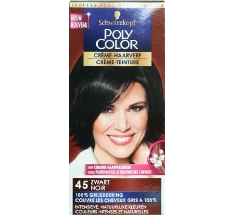 Schwarzkopf Poly Color nr. 45 Semi Permanente Haarverf Zwart