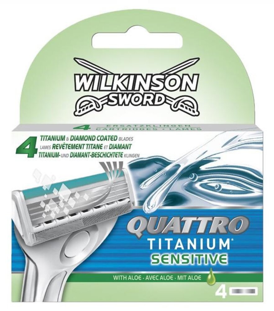 Wilkinson Wilkinson Sword Quattro Titanium Sensitive - 4 mesjes
