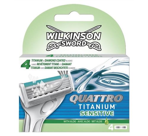 Wilkinson Wilkinson Sword Quattro Titanium Sensitive - 4 mesjes