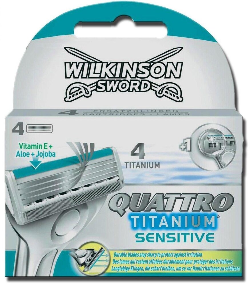 Wilkinson Wilkinson Sword Quattro Titanium Sensitive - 4 mesjes