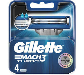 Gillette Gillette Mach 3 Turbo Scheermesjes - 4 stuks Gillette Gillette Mach 3 Turbo Scheermesjes - 4 stuks