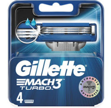 Gillette Gillette Mach 3 Turbo Scheermesjes - 4 stuks