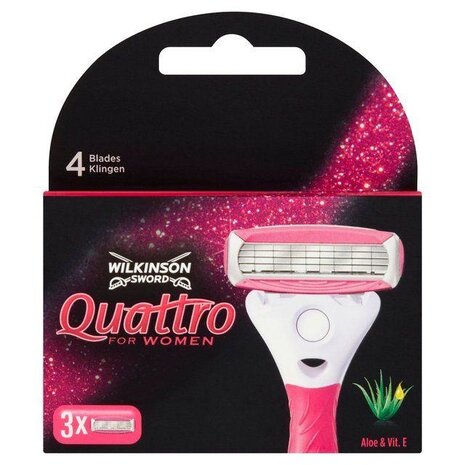 Wilkinson Wilkinson Sword Quattro For Women 3stuks Wilkinson Wilkinson Sword Quattro For Women 3stuks