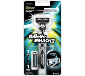 Gillette Gillette Mach 3 Scheerhouder + 2 Scheermesjes Gillette Gillette Mach 3 Scheerhouder + 2 Scheermesjes
