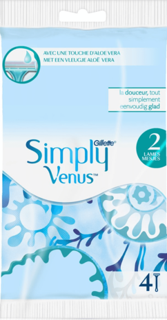 Gillette Gillette Simply Venus Wegwerpmesjes - 4 stuks Gillette Gillette Simply Venus Wegwerpmesjes - 4 stuks