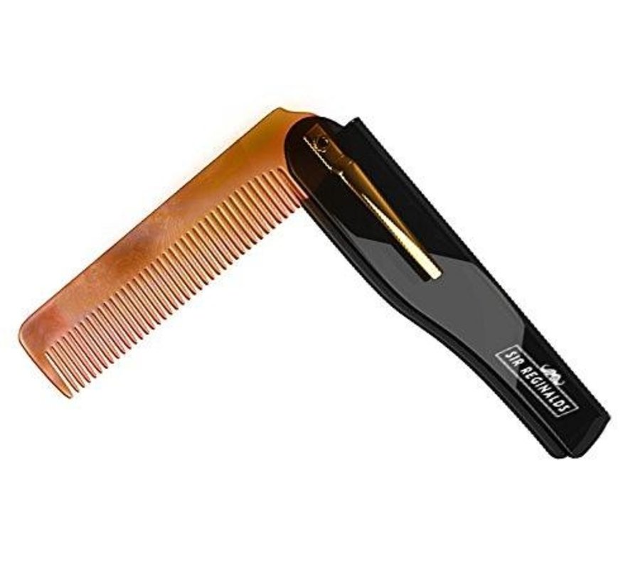 Sir Reginalds - Compacte Opvouwbare Kam Voor Snor en Baard