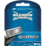 Wilkinson Wilkinson Sword Quattro Scheermesjes - 8 stuks Wilkinson Wilkinson Sword Quattro Scheermesjes - 8 stuks