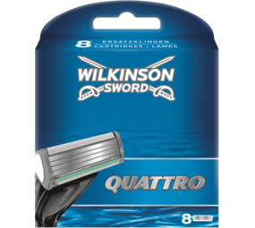 Wilkinson Wilkinson Sword Quattro Scheermesjes - 8 stuks Wilkinson Wilkinson Sword Quattro Scheermesjes - 8 stuks