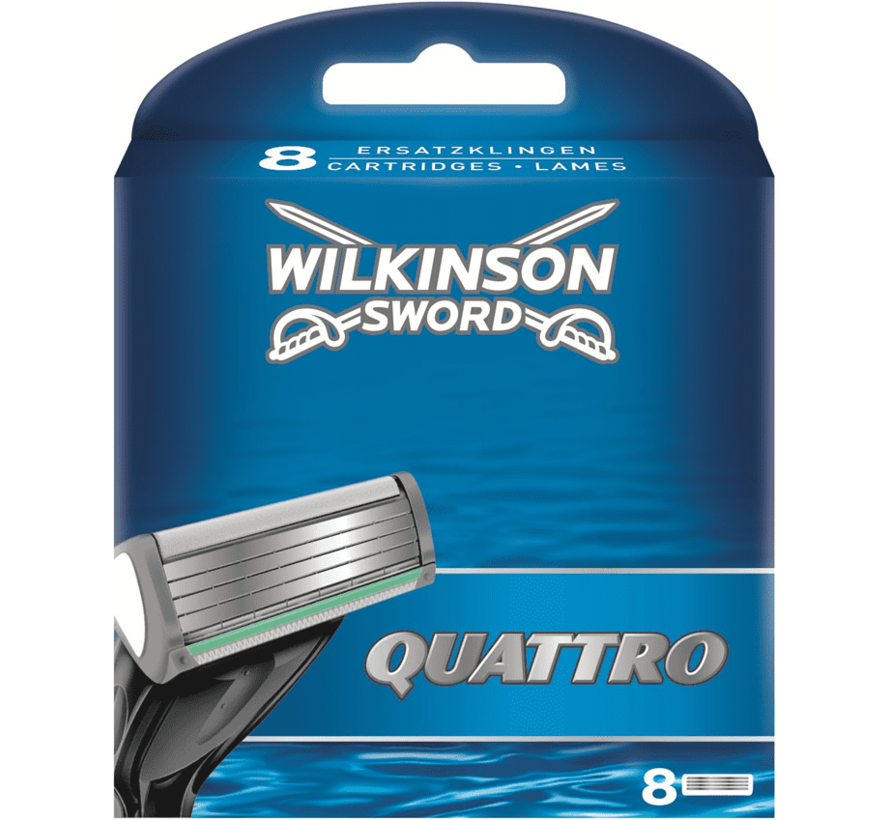 Wilkinson Sword Quattro Scheermesjes - 8 stuks