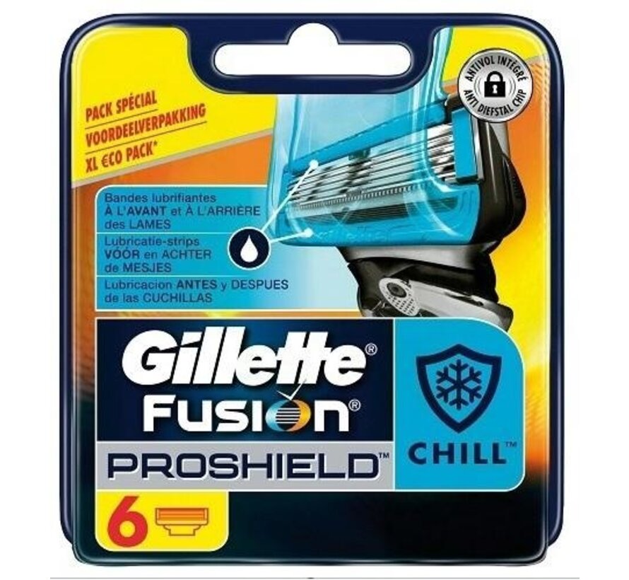 Gillette Fusion5 Proshield Chill Scheermesjes - 6 stuks