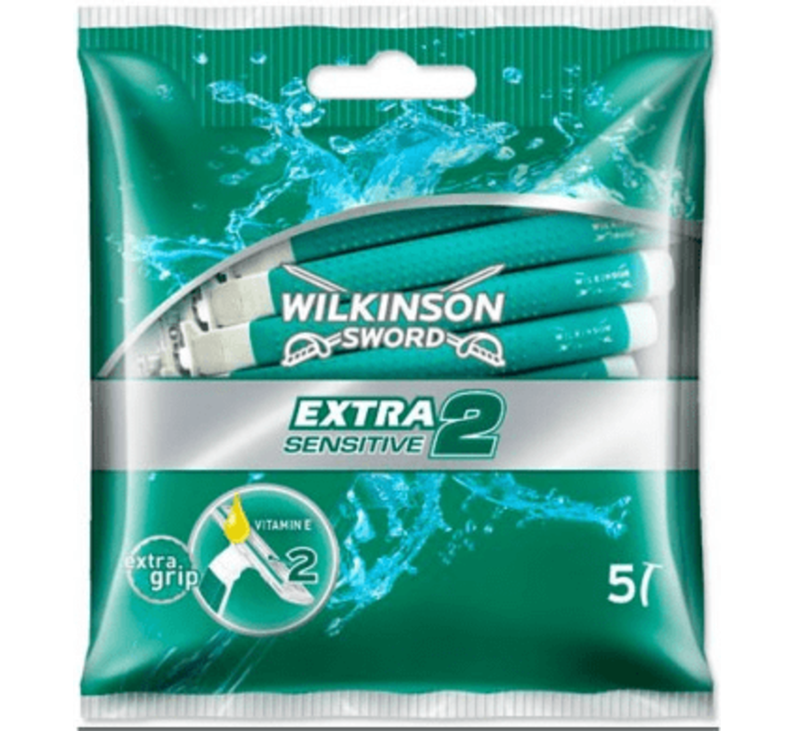 Wilkinson Sword Sensitive Extra 2 - Wegwerpmesjes 5 Stuks