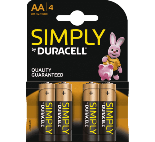 Duracell Duracell Batterij - Simply AA 1,5V Alkaline - 4 stuks