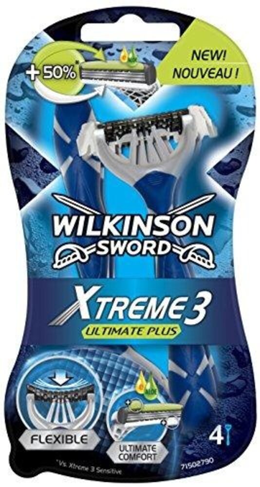 Wilkinson Wilkinson Sword Men Xtreme 3 Wegwerpmesjes - Ultimate Plus 4 st.