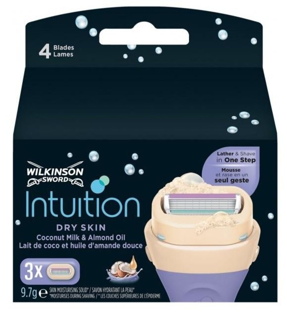 Wilkinson Wilkinson Sword Intuition Dry Skin Scheermesjes - 3 Stuks Wilkinson Wilkinson Sword Intuition Dry Skin Scheermesjes - 3 Stuks
