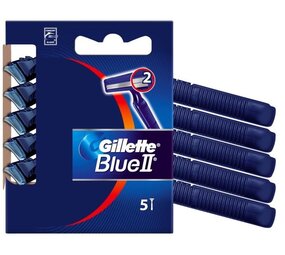 Gillette Gillette Blue II Wegwerp Scheermesjes - 5 stuks Gillette Gillette Blue II Wegwerp Scheermesjes - 5 stuks