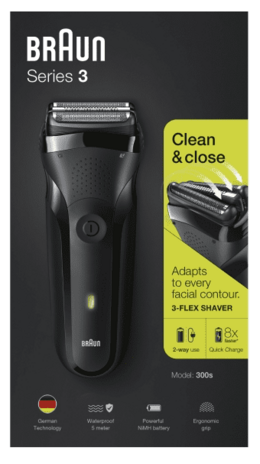 Braun Braun Series 3 Scheerapparaat - 300s Zwart Braun Braun Series 3 Scheerapparaat - 300s Zwart