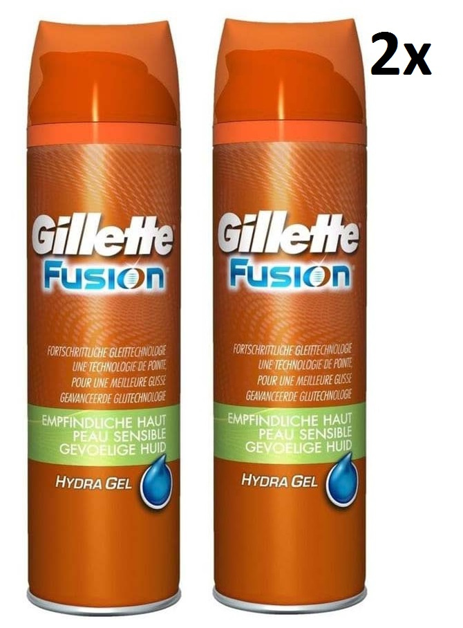 Gillette Fusion Hydra Scheergel Duo-Pack - Gevoelige huid - 2 x 200 ml