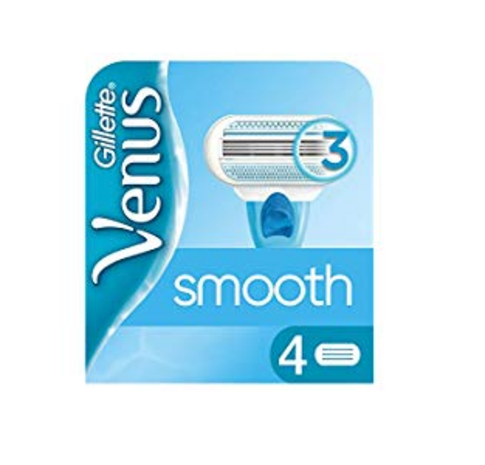 Gillette Gillette Scheermesjes Venus Smooth - 4 stuks Gillette Gillette Scheermesjes Venus Smooth - 4 stuks