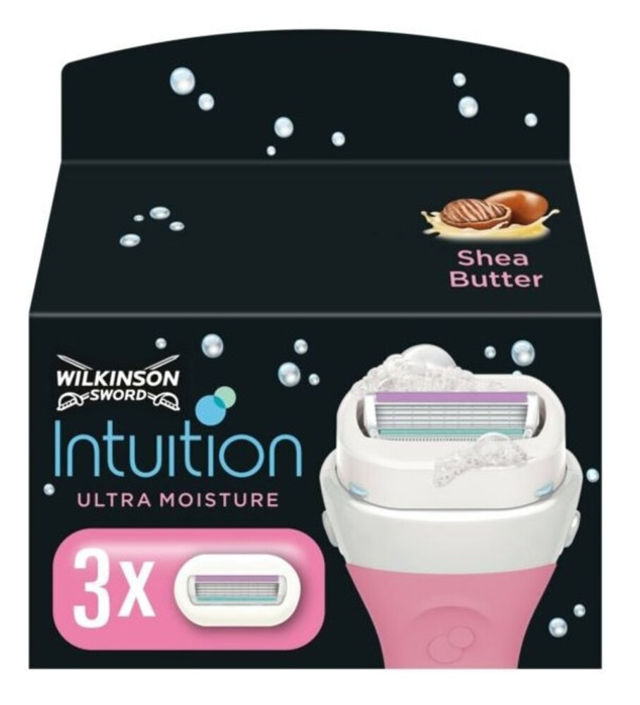 Wilkinson Wilkinson Scheermesjes Intuition Ultra Moisture Shea Butter - 3 stuks Wilkinson Wilkinson Scheermesjes Intuition Ultra Moisture Shea Butter - 3 stuks