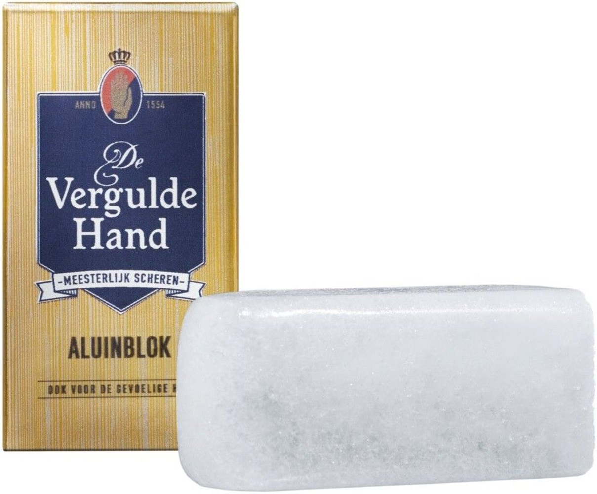 Vergulde hand De Vergulde Hand Aluin Scheerzeep Blok - 75 gram Vergulde hand De Vergulde Hand Aluin Scheerzeep Blok - 75 gram