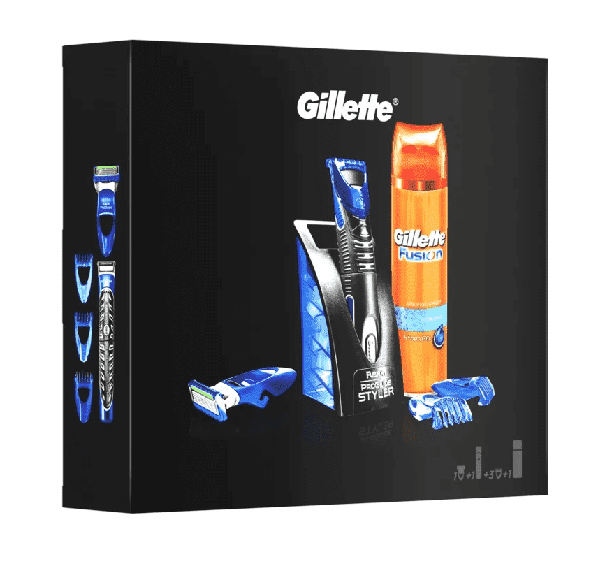 Gillette Scheerapparaat + Scheergel Fusion ProGlide Styler - Giftset
