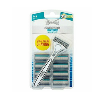 Wilkinson Wilkinson Sword Scheermesjes Quattro Titanium Sensitive - 8 Mesjes