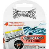 Wilkinson Wilkinson Quattro Titanium Scheermesjes - 3 Stuks Wilkinson Wilkinson Quattro Titanium Scheermesjes - 3 Stuks