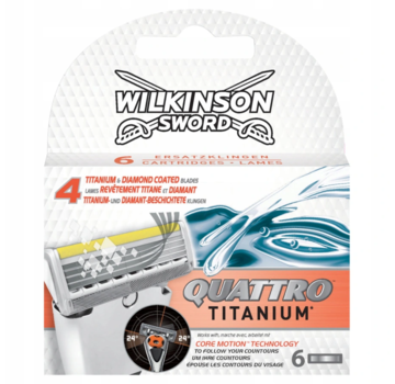 Wilkinson Wilkinson Navulmesjes Quattro Titanium Diamond - 6 stuks