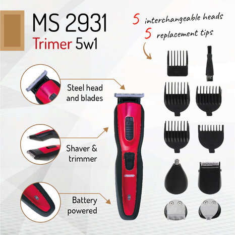 Mesko Mesko MS 2931 Trimmer - 5 In 1