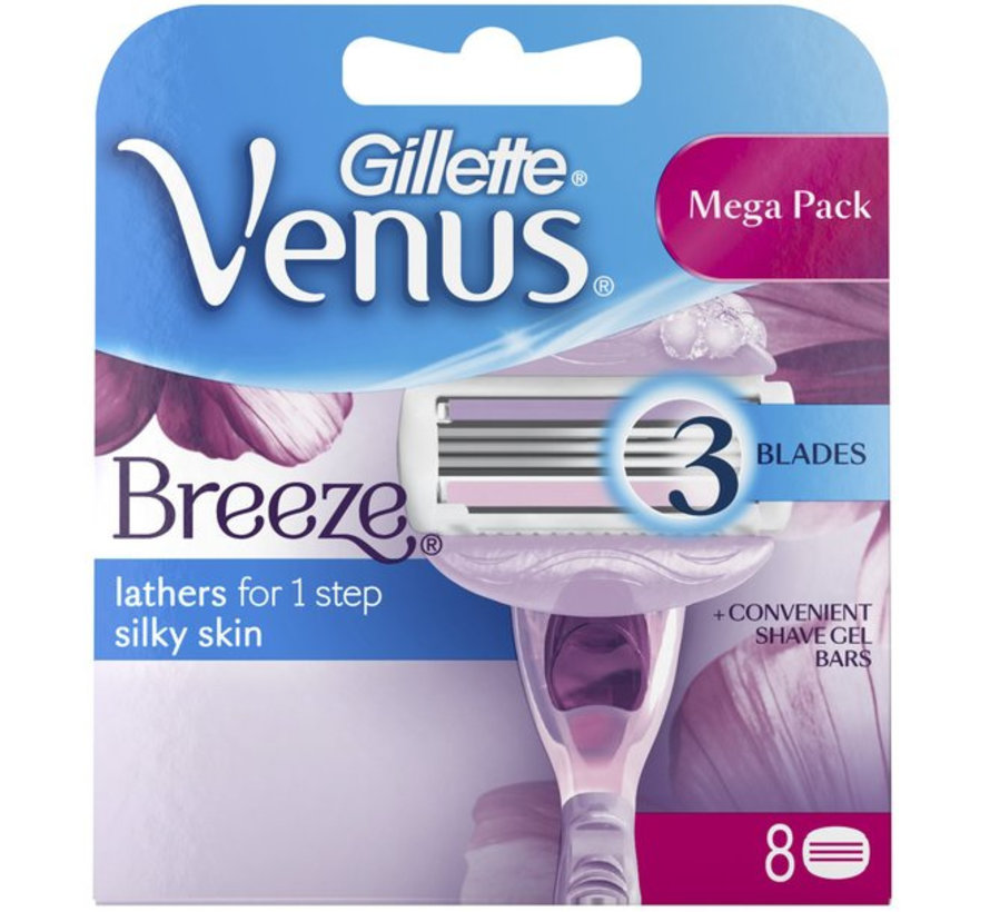 Gillette Women Scheermesjes Venus Breeze - 8 Stuks