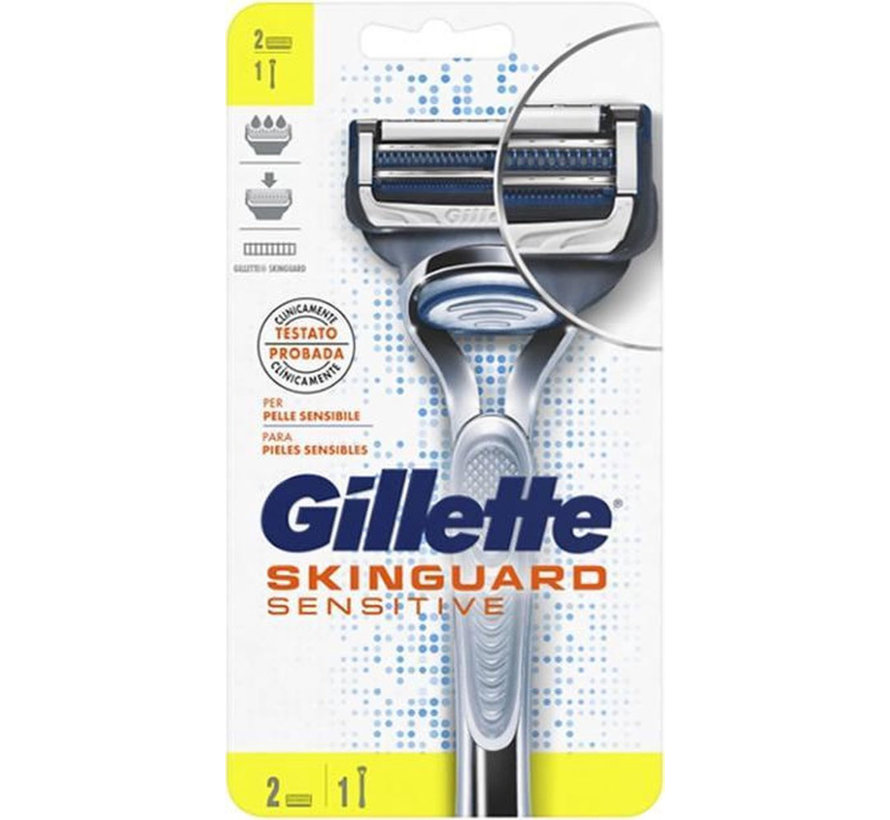Gillette Skinguard Sensitive Scheermes- + 2 Navulmesjes