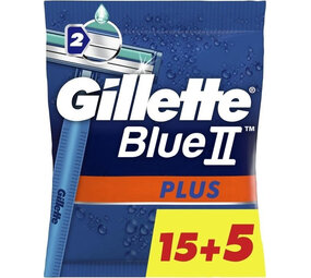 Gillette Gillette Wegwerpscheermesjes Blue2 Plus - 20 st. Gillette Gillette Wegwerpscheermesjes Blue2 Plus - 20 st.