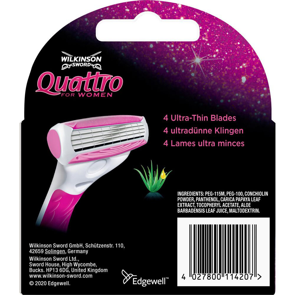 Wilkinson Wilkinson Sword Quattro For Women Scheermesjes - 4 Stuks
