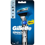 Gillette Gillette Mach3 Turbo Scheerapparaat - Houder +1 mesje Gillette Gillette Mach3 Turbo Scheerapparaat - Houder +1 mesje