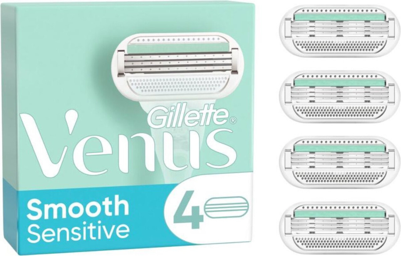 Gillette Gillette Venus Smooth Sensitive Scheermesjes - 4 Stuks Gillette Gillette Venus Smooth Sensitive Scheermesjes - 4 Stuks