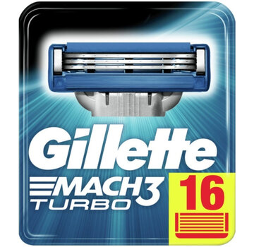 Gillette Gillette Mach3 Turbo Scheermesjes Mannen - 16 stuks