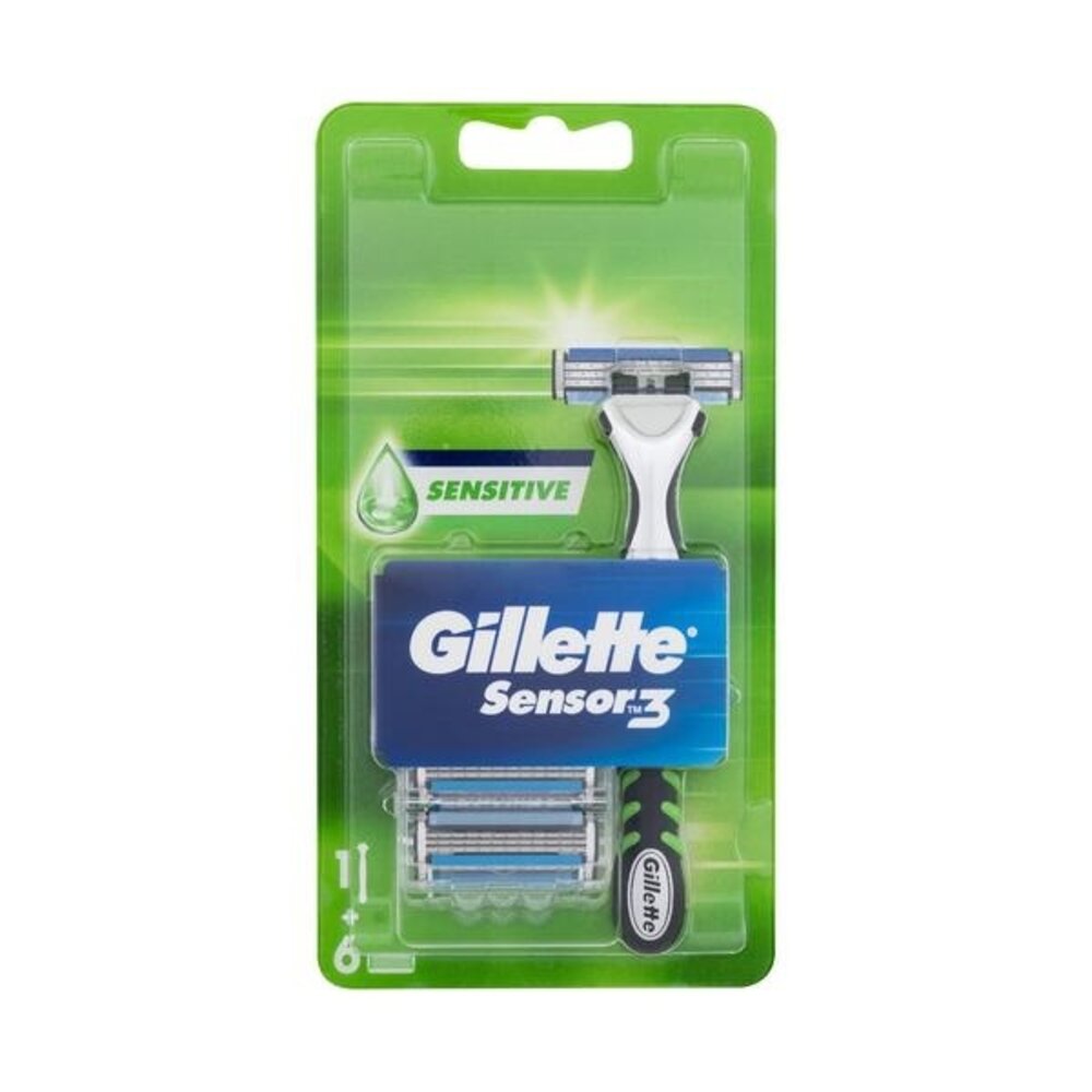 Gillette Gillette Sensor 3 Sensitive Scheermesjes - 6 Mesjes Gillette Gillette Sensor 3 Sensitive Scheermesjes - 6 Mesjes