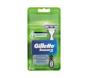 Gillette Gillette Sensor 3 Sensitive Scheermesjes - 6 Mesjes Gillette Gillette Sensor 3 Sensitive Scheermesjes - 6 Mesjes