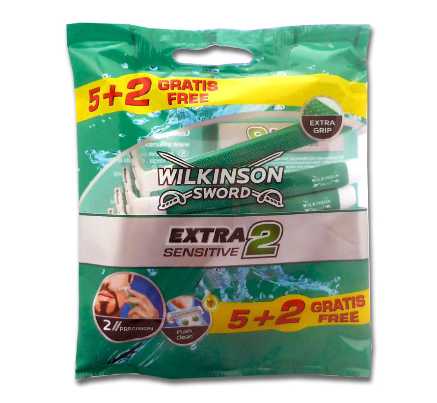 Wilkinson Extra 2 Sensitive Wegwerpmesjes - 7 Stuks