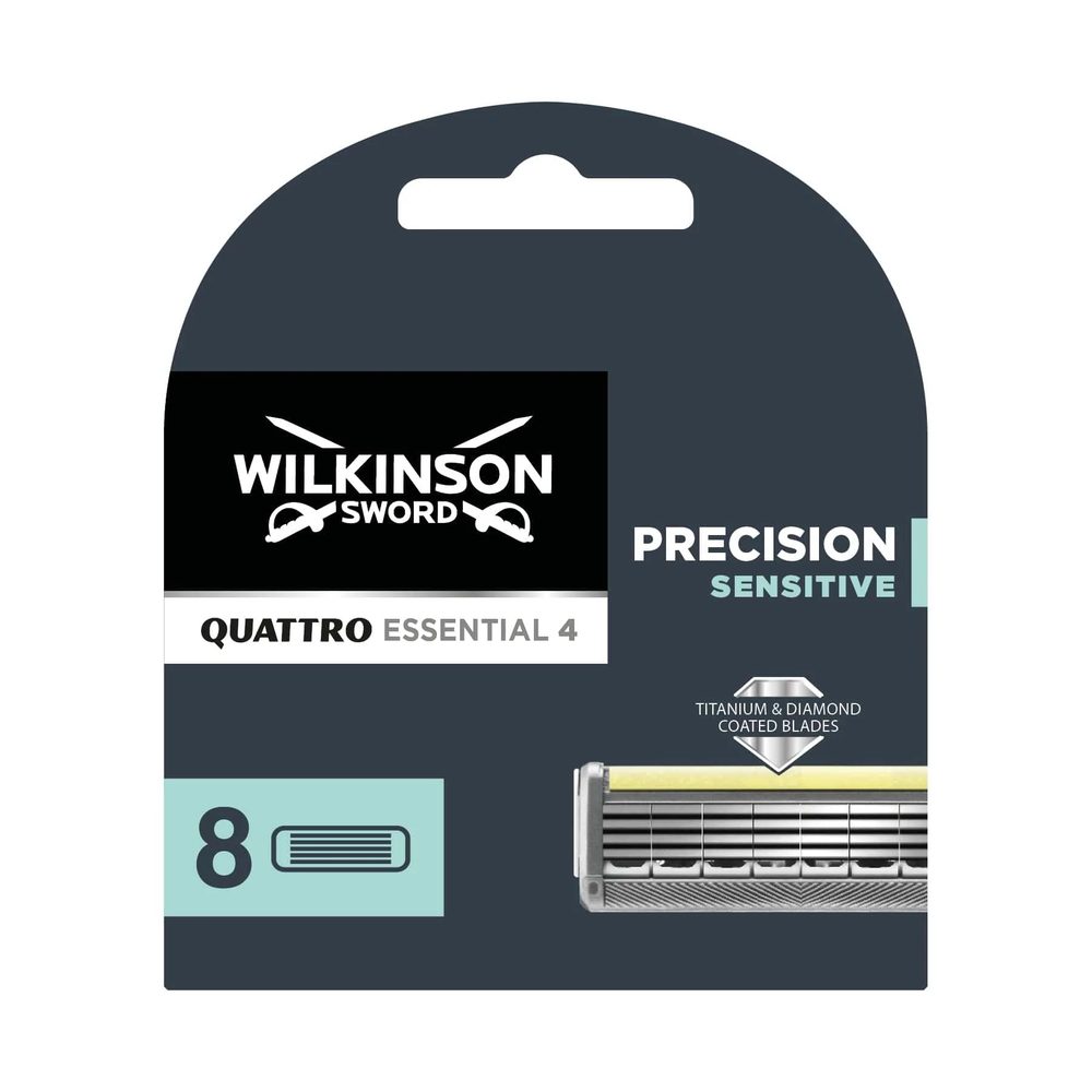 Wilkinson Wilkinson Sword Quattro Titanium Sensitive - 8 mesjes -