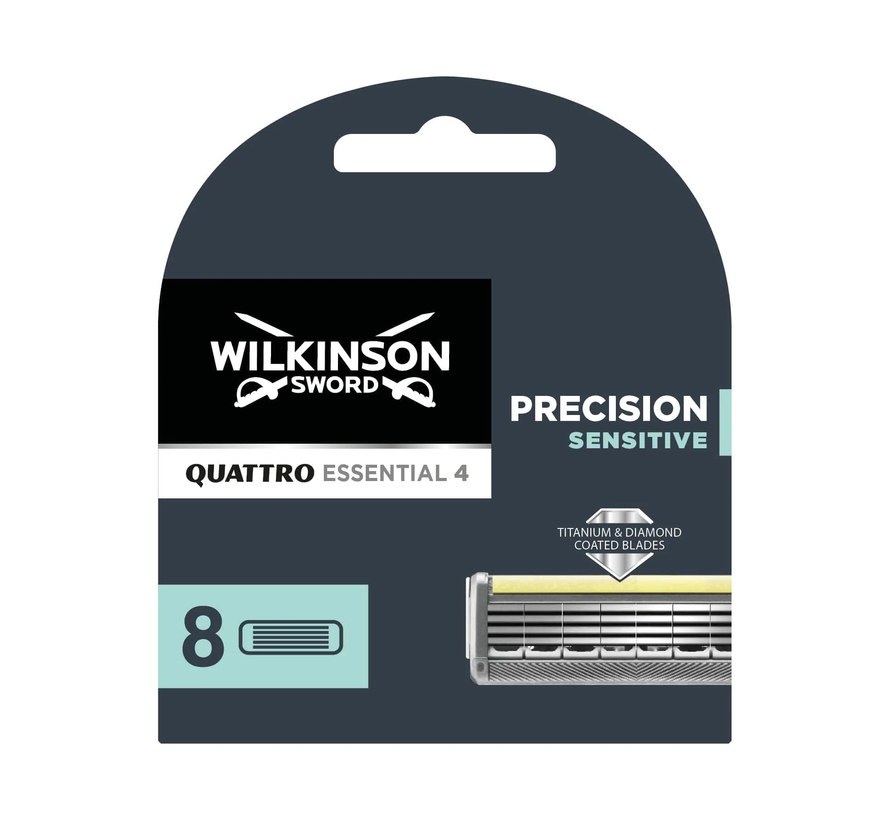 Wilkinson Sword Quattro Titanium Sensitive - 8 mesjes -