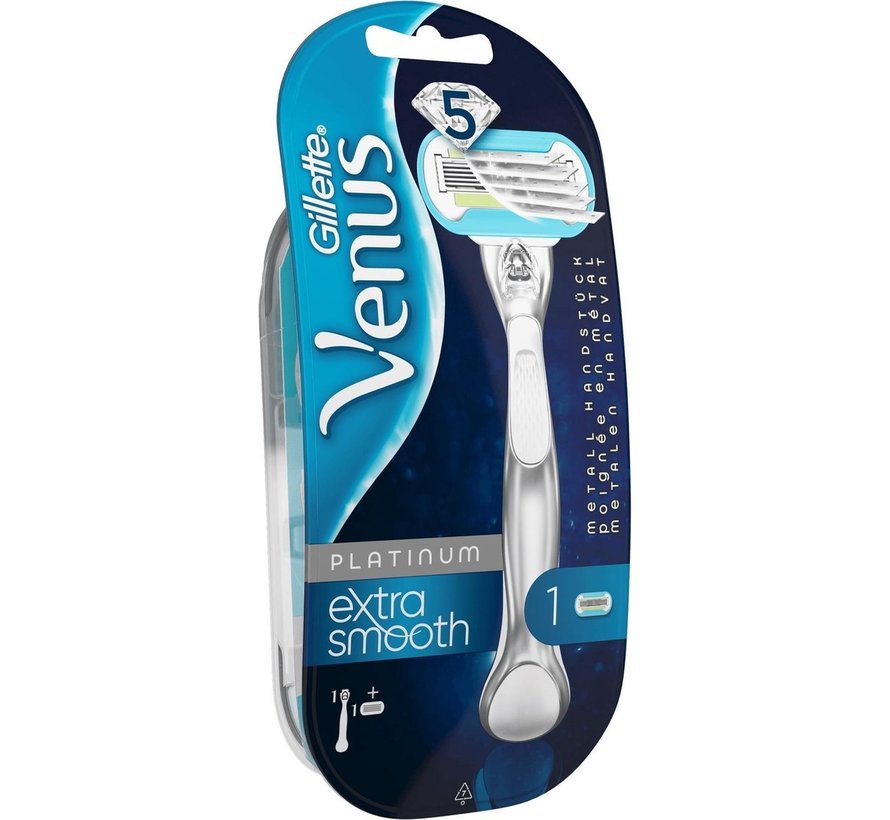 Gillette Venus Platinum Extra Glad Scheersysteem - 5 Scheerbladen