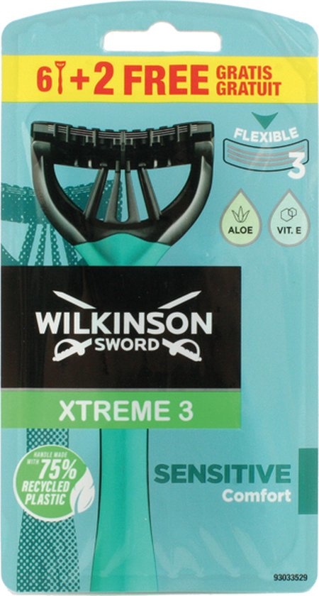 Wilkinson Xtreme 3 Sensitive Comfort 6+2 gratis