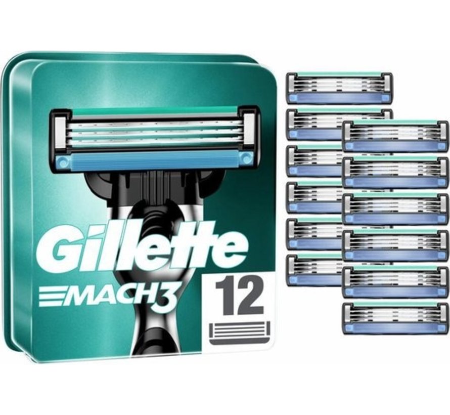 Gillette Mach3 Scheermesjes - 12 Stuks